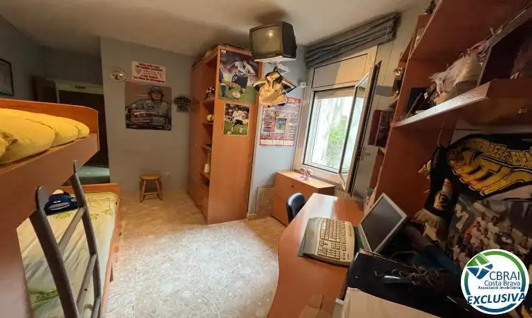 Bedroom of Flat for sale in Roses  with Heating, Terrace and Furnished