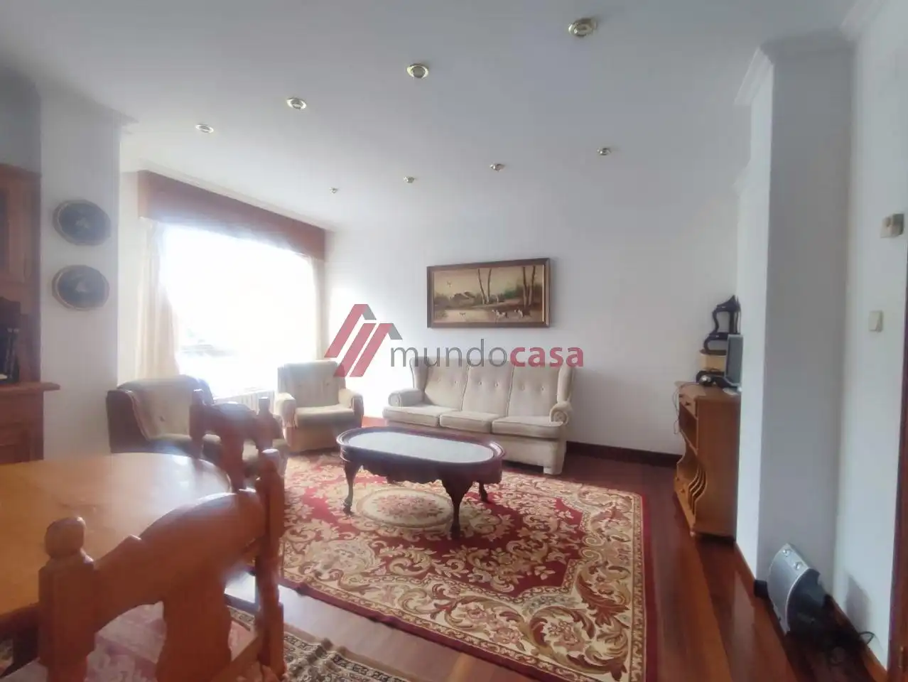 Wohnzimmer von Wohnung zur Miete in Ferrol mit Heizung, Parkett und Terrasse