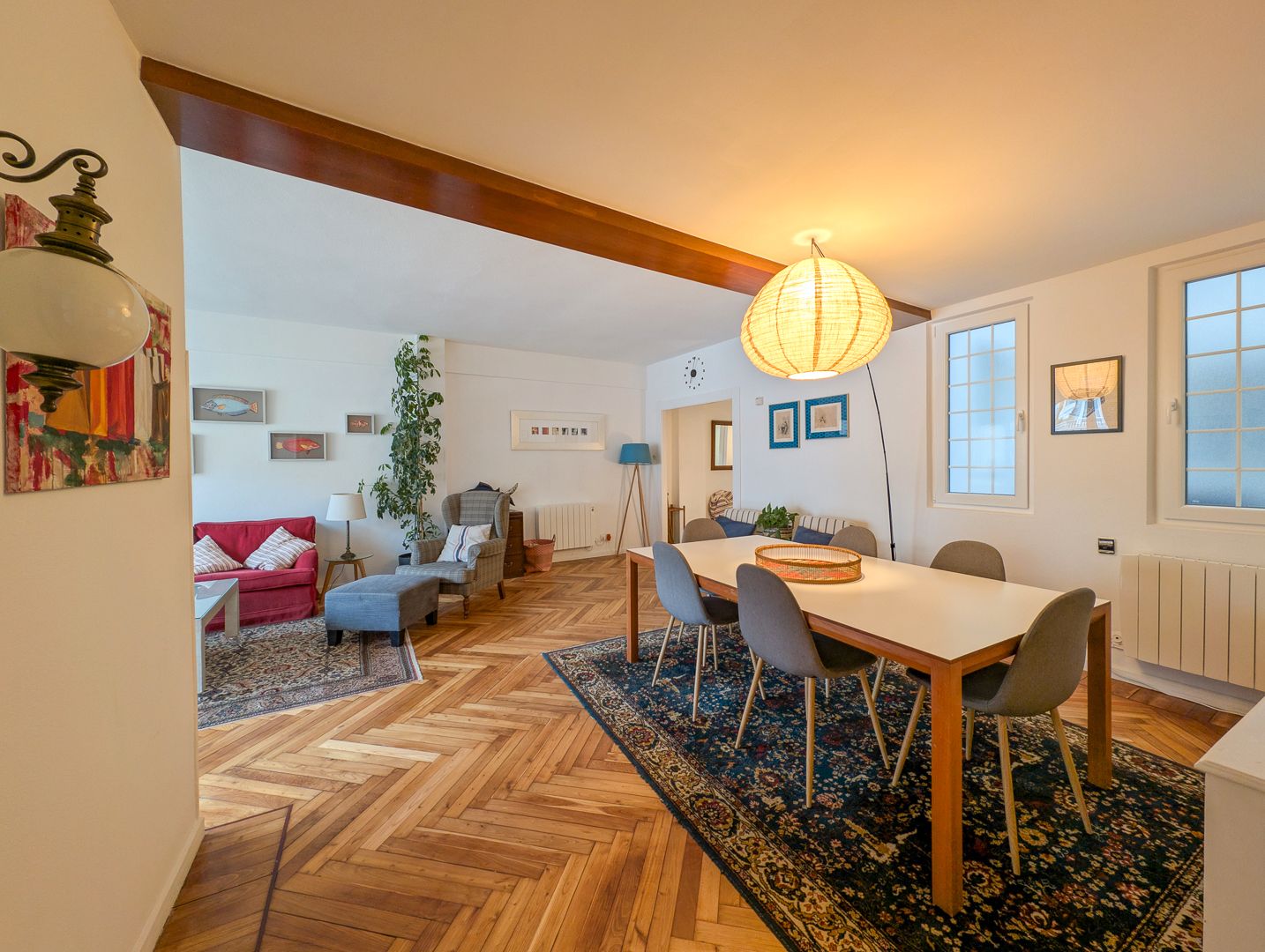 Sala d'estar de Pis de lloguer en Santander amb Calefacció, Parquet i Terrassa