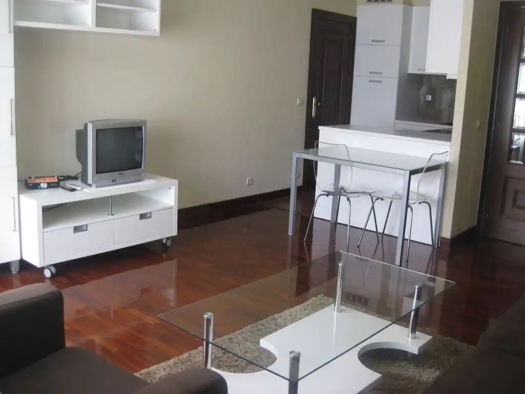 Sala de estar de Piso de alquiler en  Pamplona / Iruña con Calefacción, Amueblado y Balcón