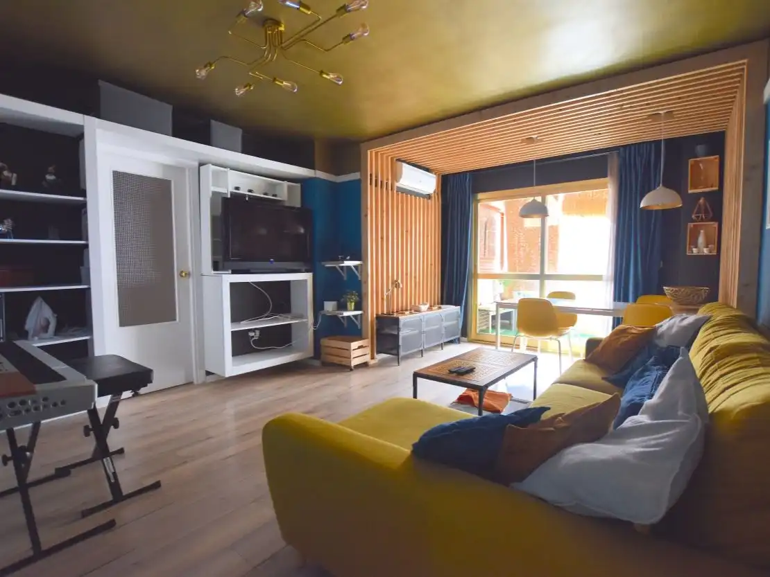 Sala d'estar de Pis en venda en Málaga Capital amb Aire condicionat, Terrassa i Piscina