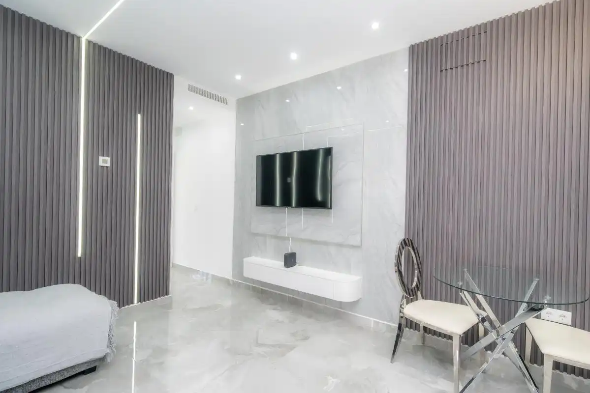Sala de estar de Planta baja en venta en Benidorm con Calefacción, Jardín privado y Terraza