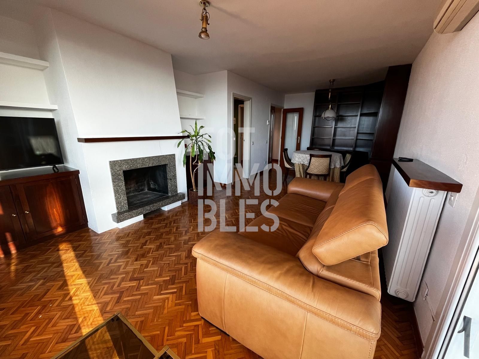 Sala d'estar de Pis de lloguer en Girona Capital amb Aire condicionat, Calefacció i Moblat