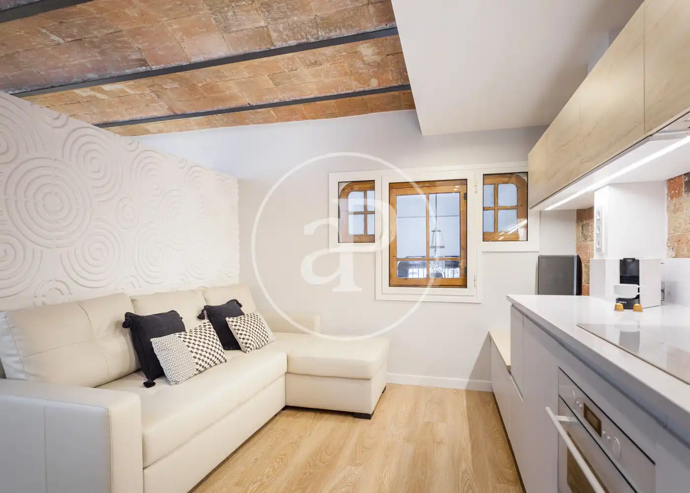 Sala de estar de Piso en venta en Barcelona con Aire acondicionado, Calefacción y Amueblado