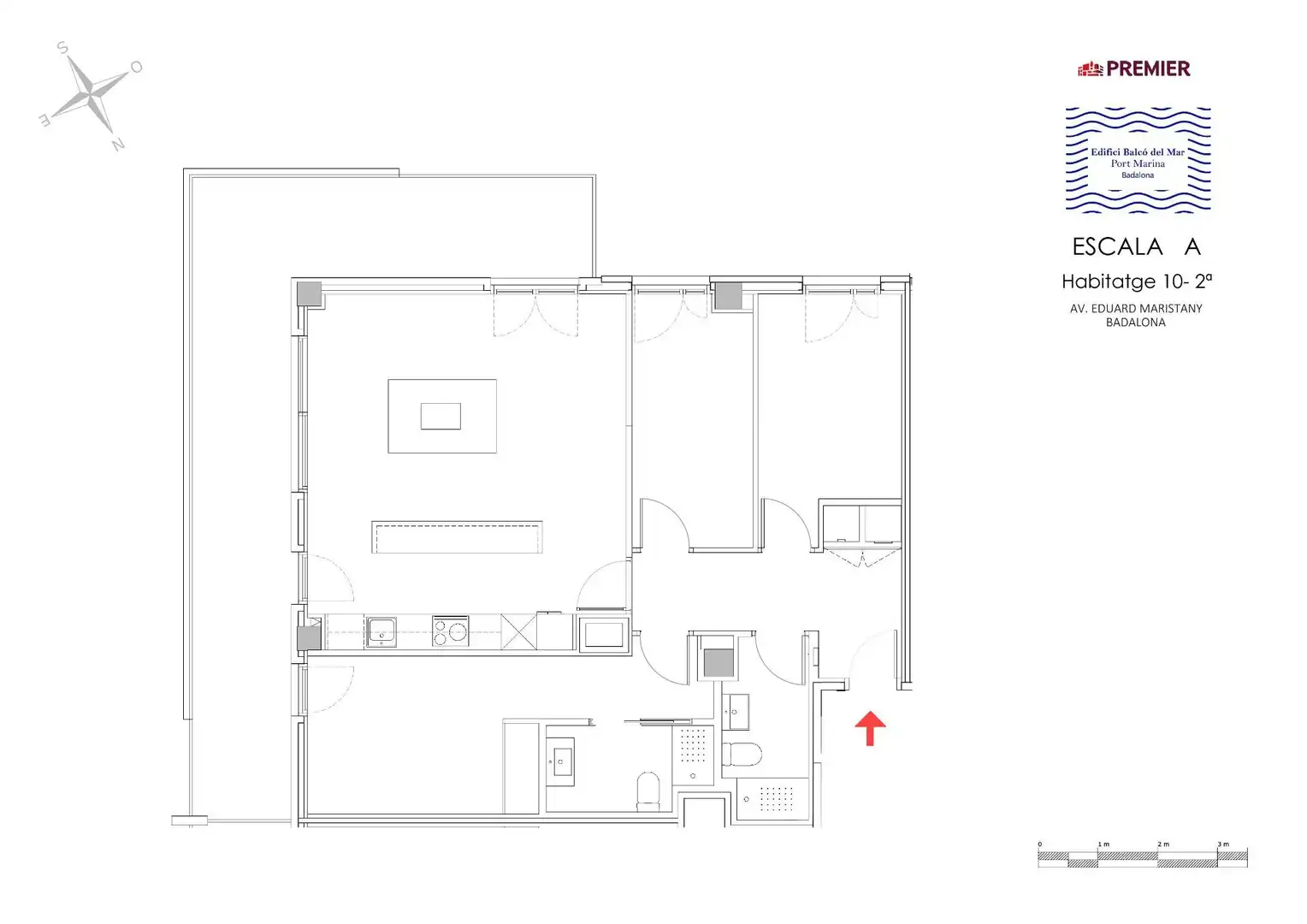 Flat for rent in Badalona  with Air Conditioner, Parquet flooring and Terrace