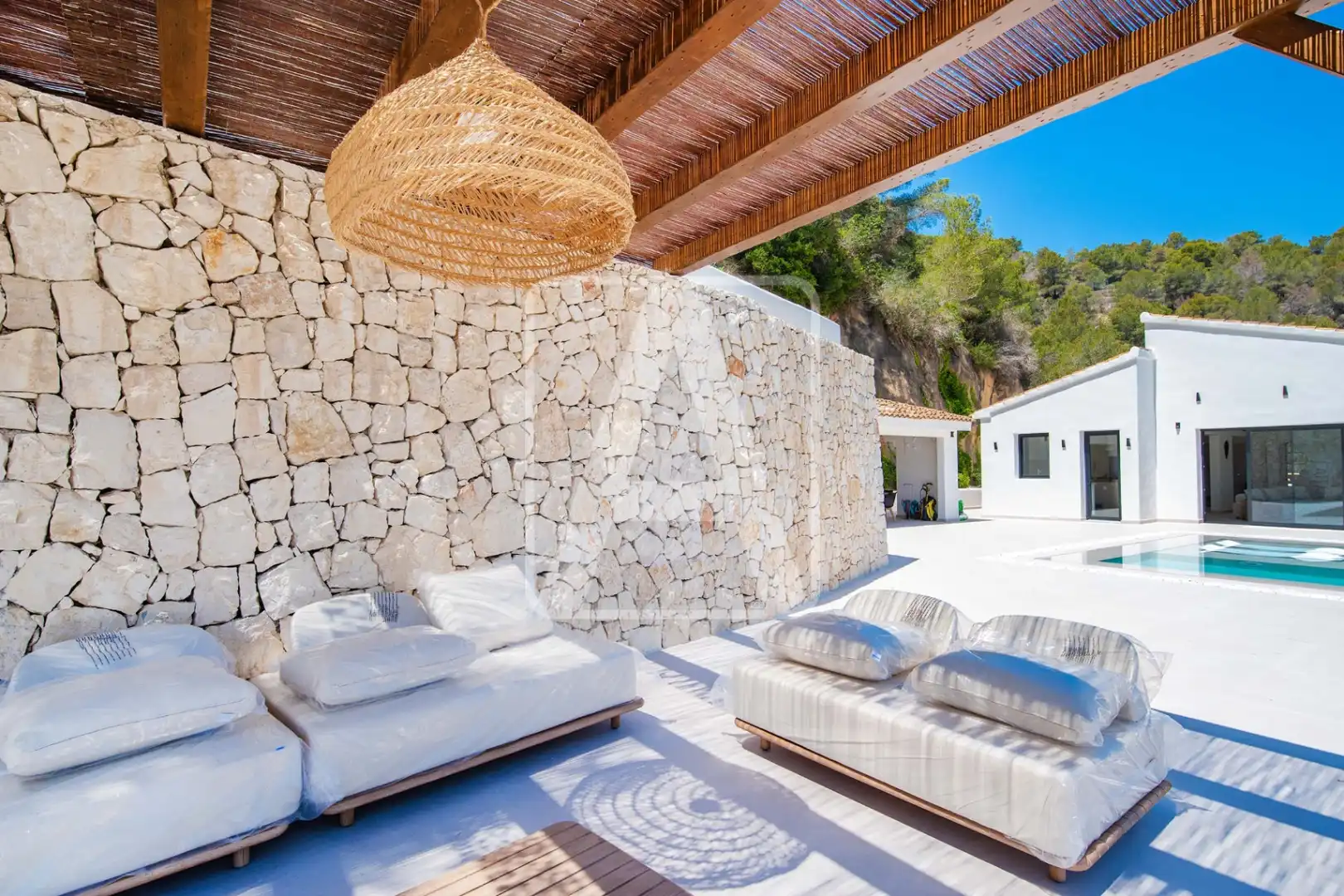 Terrassa de Finca rústica en venda en Benissa amb Aire condicionat, Calefacció i Jardí privat