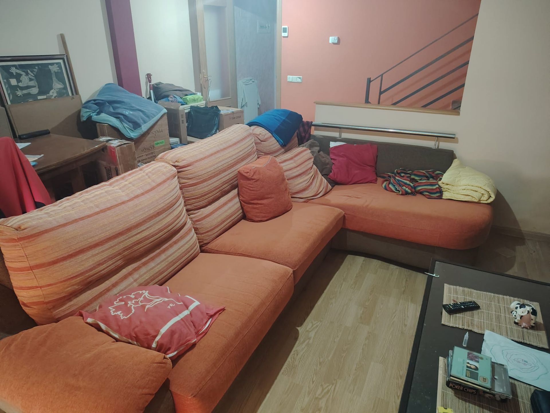 Sala de estar de Casa adosada en venta en Osera de Ebro con Calefacción, Terraza y Trastero