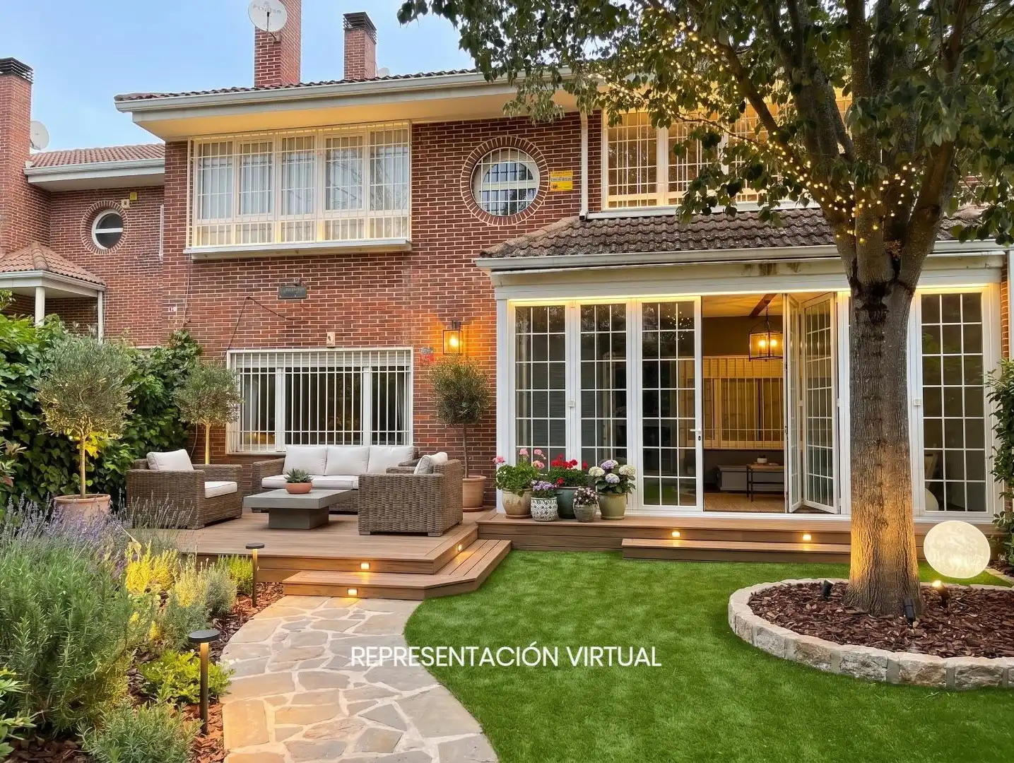Terrace of Detached homes for sale in Galapagar  with Air Conditioner, Heating and Private garden