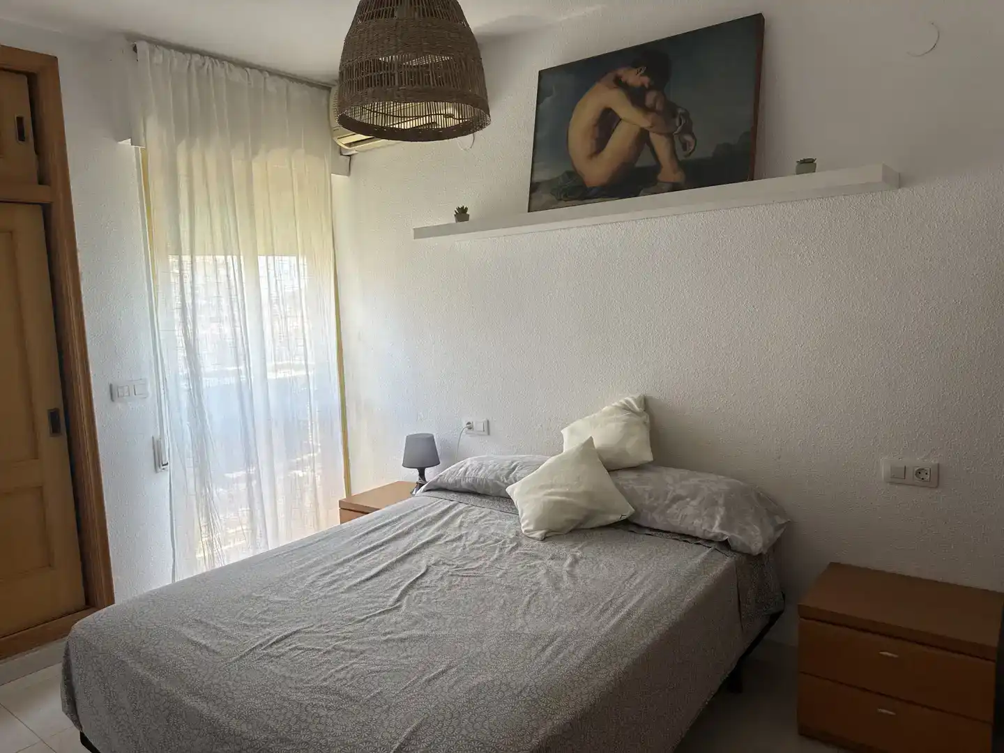 Schlafzimmer von Wohnungen zur Miete in Benicasim / Benicàssim mit Klimaanlage, Schwimmbad und Balkon