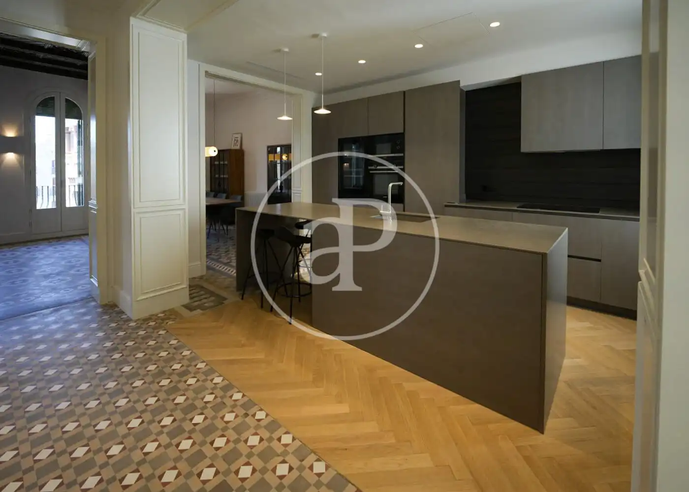 Cocina de Piso de alquiler en Barcelona con Aire acondicionado, Calefacción y Amueblado