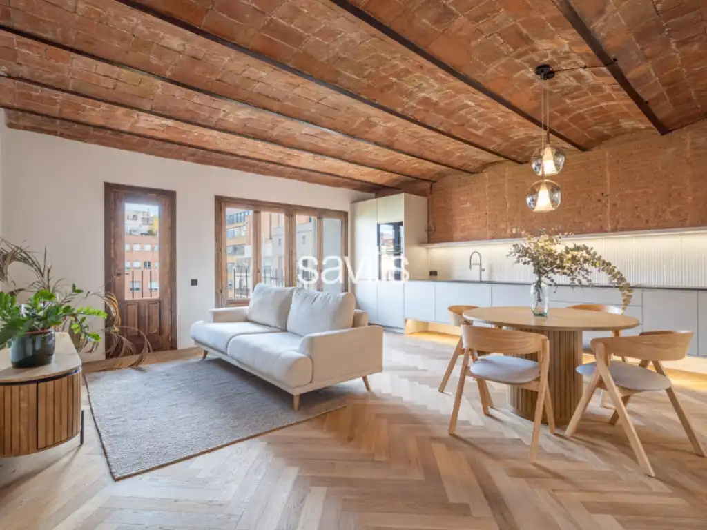 Sala de estar de Apartamento en venta en Barcelona con Aire acondicionado y Terraza