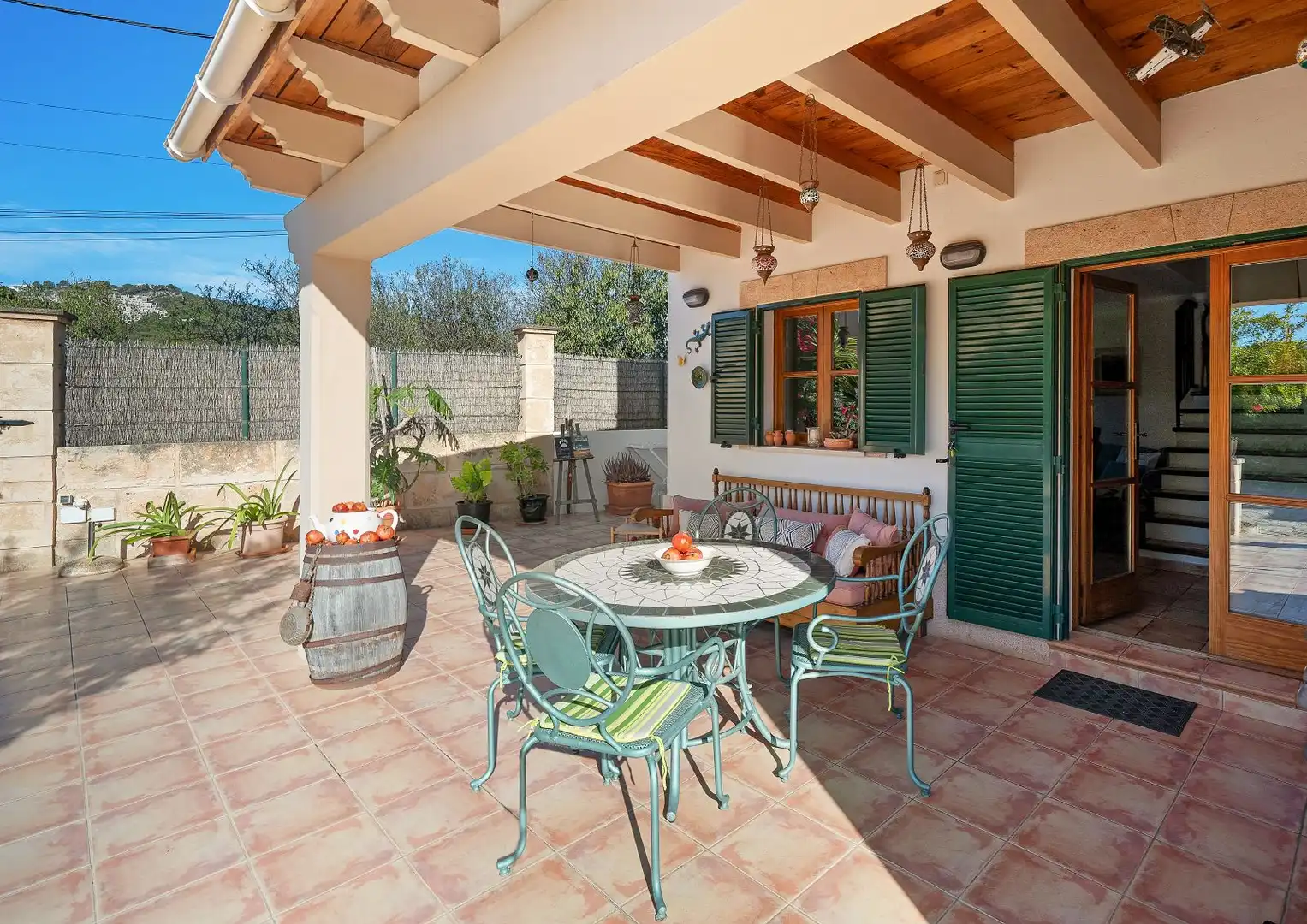 Terrasse von Country house zum Verkauf in Andratx mit Klimaanlage, Heizung und Privatgarten