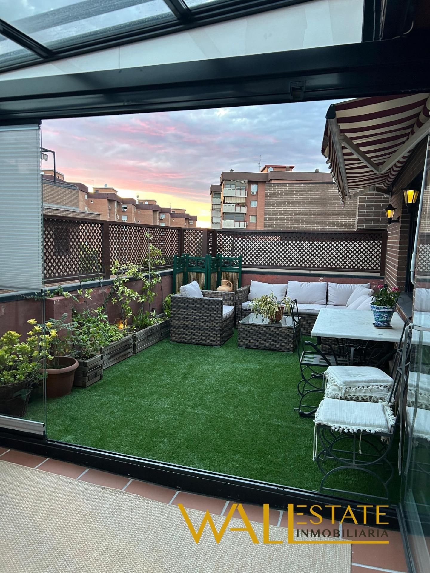 Terrace of Flat to rent in  Madrid Capital  with Air Conditioner, Heating and Parquet flooring