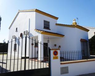 Exterior view of House or chalet for sale in Sanlúcar la Mayor  with Air Conditioner and Terrace