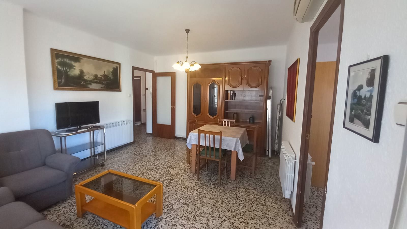 Sala d'estar de Pis de lloguer en  Lleida Capital amb Aire condicionat, Calefacció i Moblat