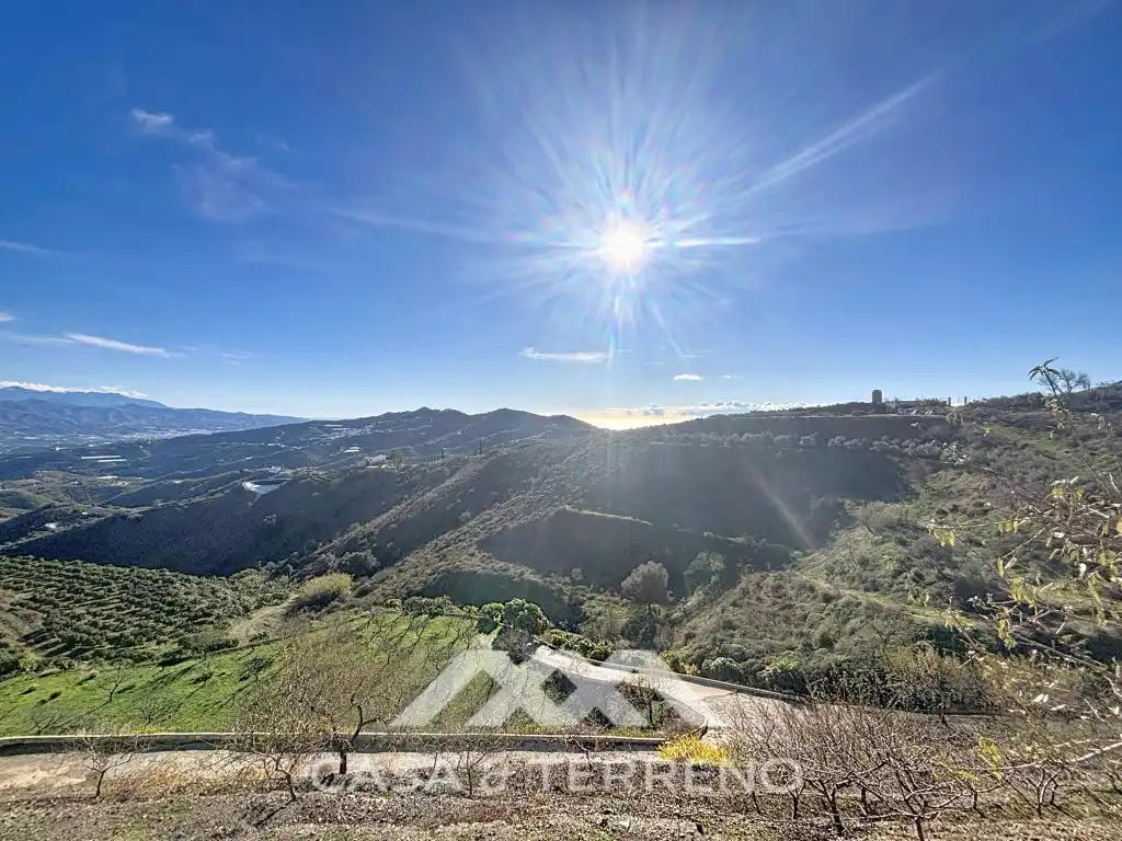 Vista exterior de Casa o chalet en venta en Macharaviaya con Aire acondicionado, Jardín privado y Terraza