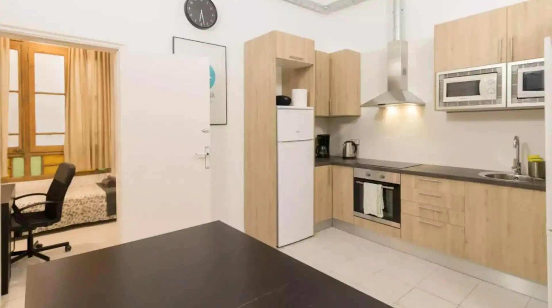 Kitchen of Flat for share in Barcelona  with Air Conditioner, Heating and Furnished