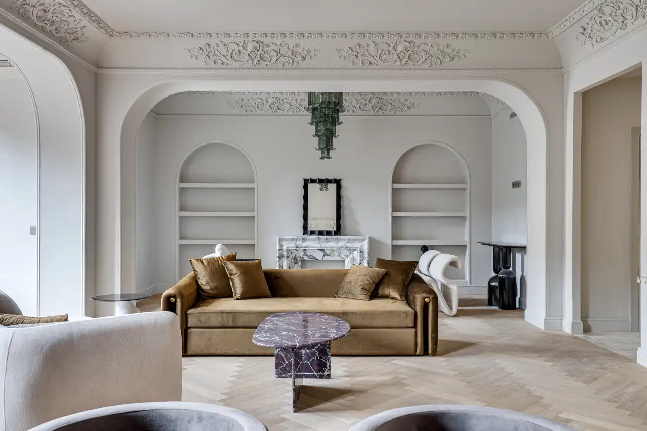 Wohnzimmer von Wohnungen zum Verkauf in Barcelona mit Klimaanlage, Heizung und Parkett