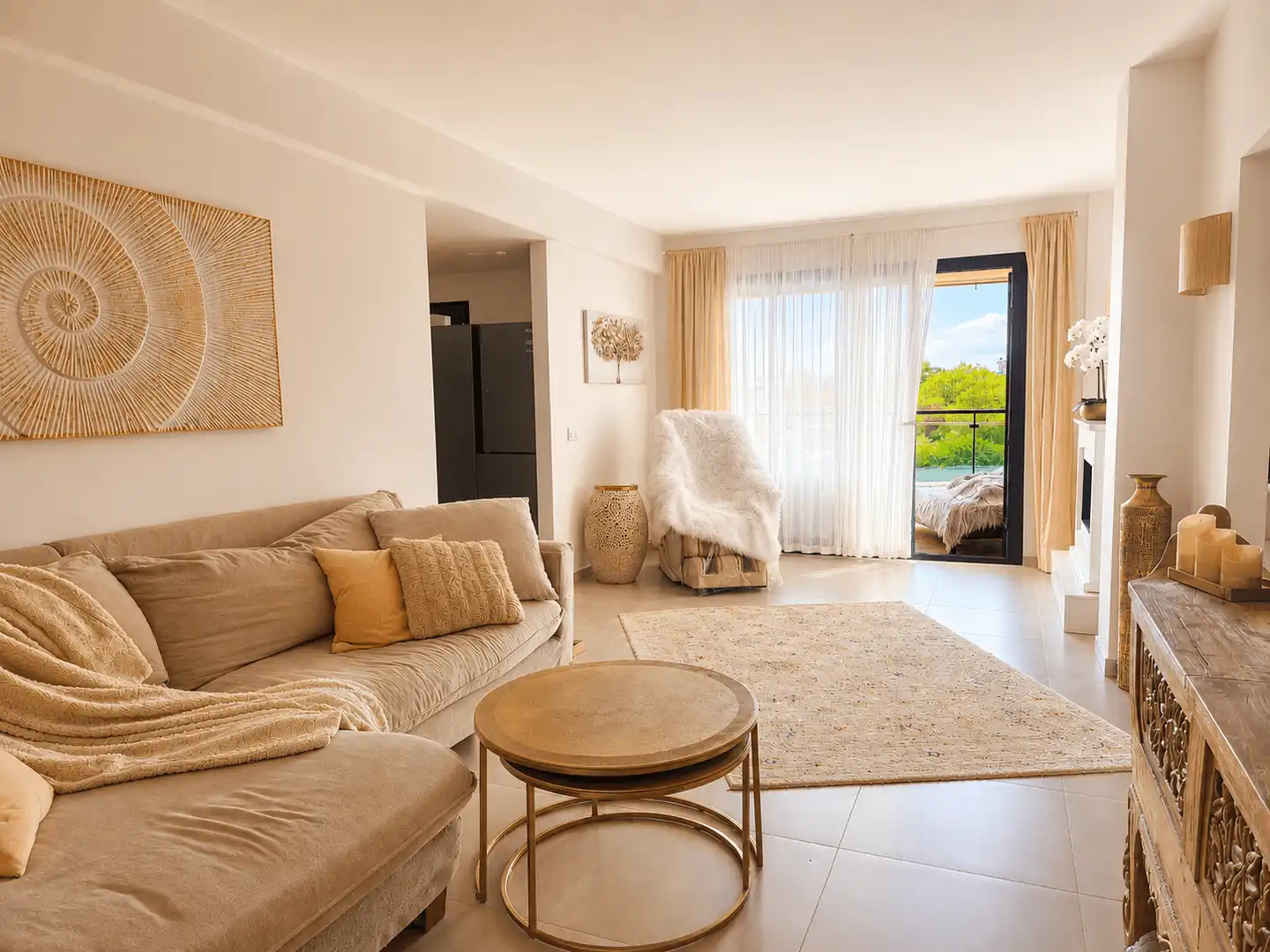 Sala d'estar de Apartament en venda en Sant Llorenç des Cardassar amb Aire condicionat, Calefacció i Traster