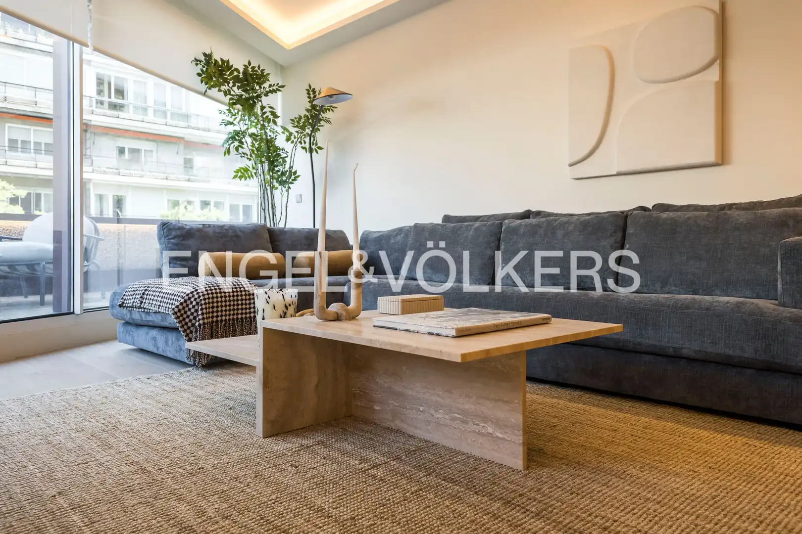 Wohnzimmer von Wohnung zur Miete in Madrid mit Klimaanlage, Heizung und Terrasse