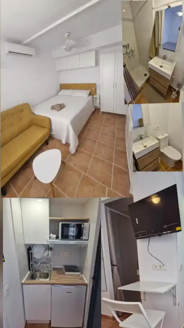 Schlafzimmer von Loft zur Miete in Arona mit Klimaanlage, Möbliert und Waschmaschine
