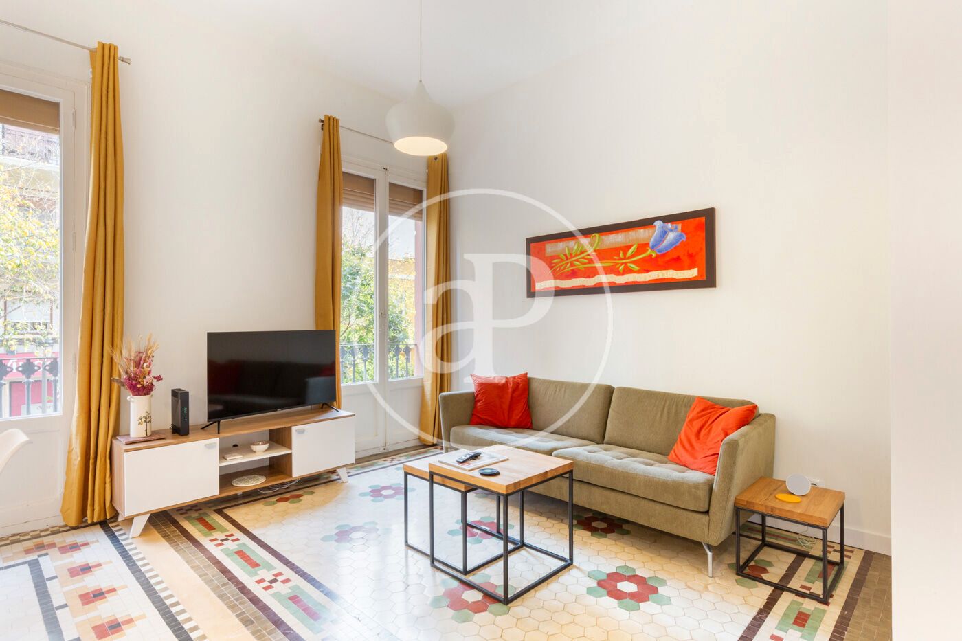 Sala d'estar de Pis de lloguer en  Valencia Capital amb Aire condicionat, Calefacció i Moblat