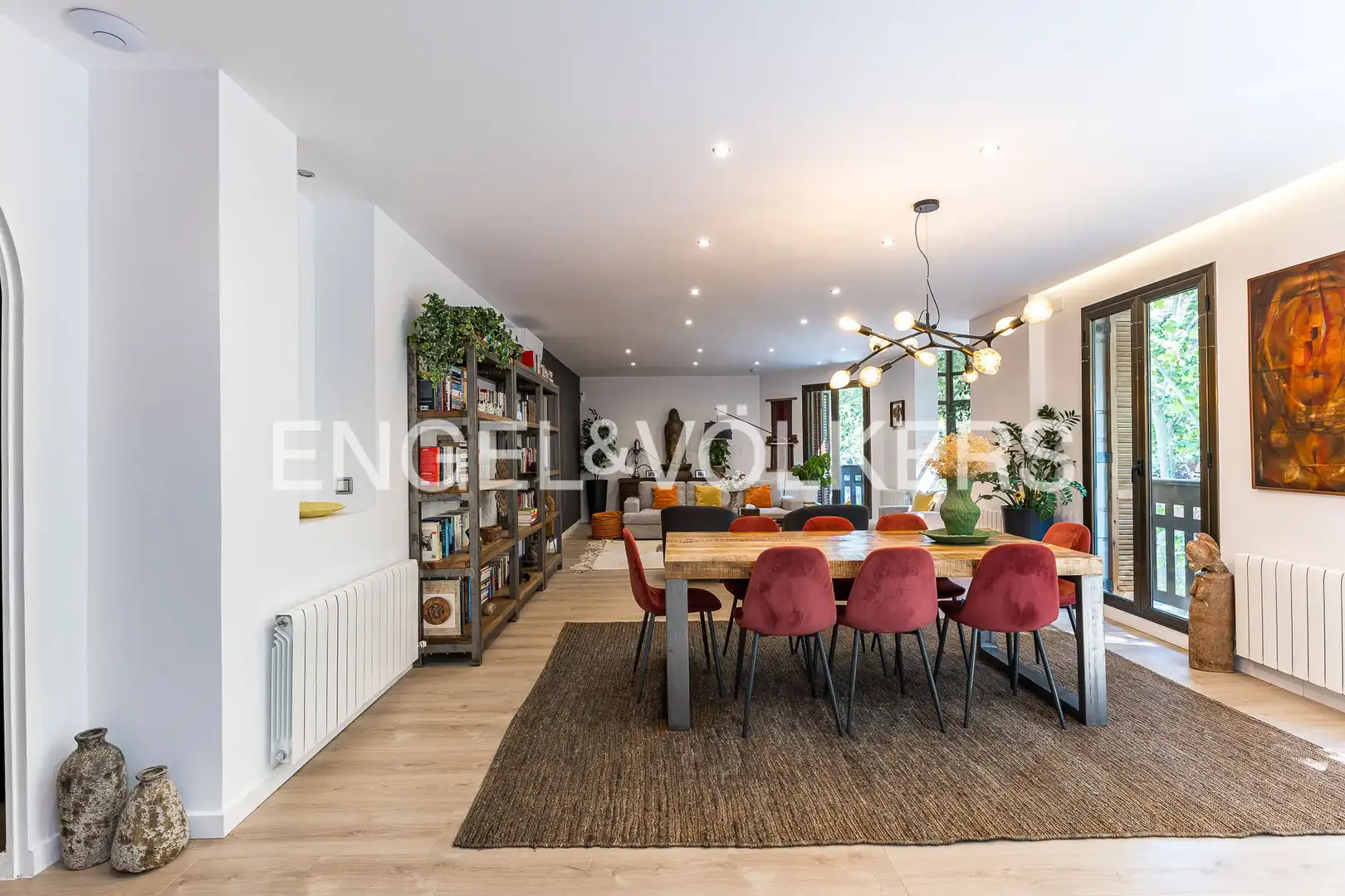 Dining room of Flat for rent in Barcelona  with Air Conditioner, Heating and Private garden