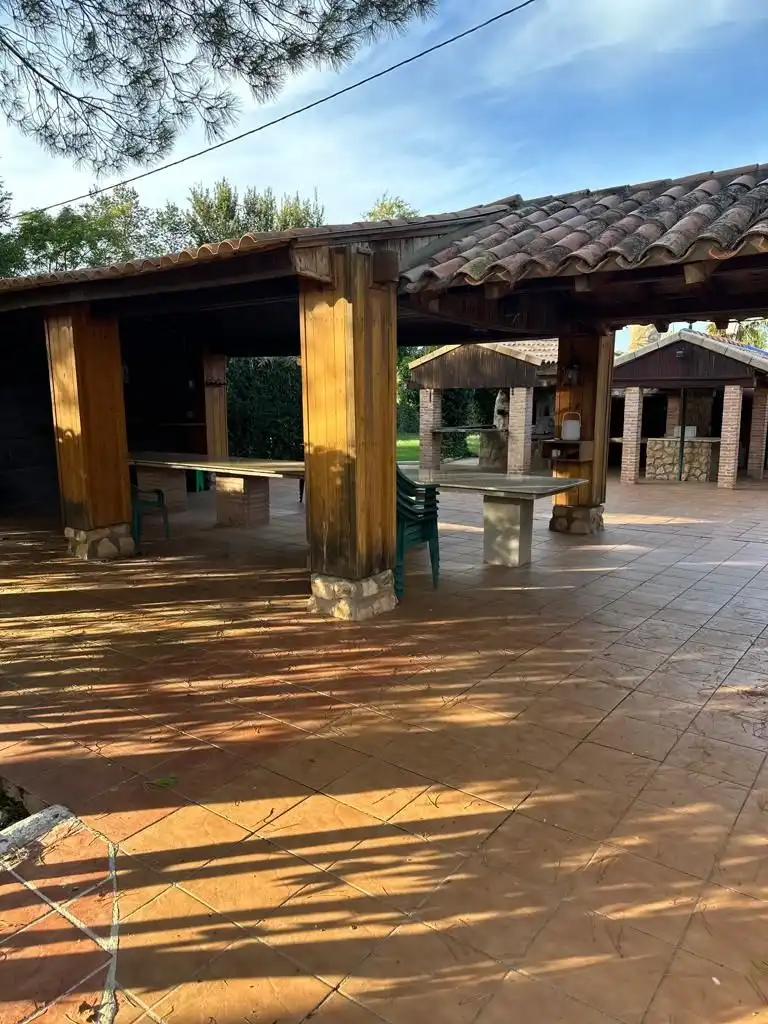 Terraza de Finca rústica en venta en Tomelloso con Aire acondicionado, Jardín privado y Terraza