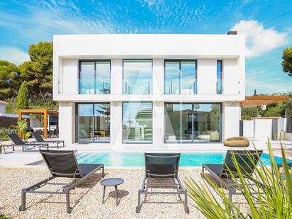 Vista exterior de Casa o xalet en venda en Benissa amb Aire condicionat, Terrassa i Piscina