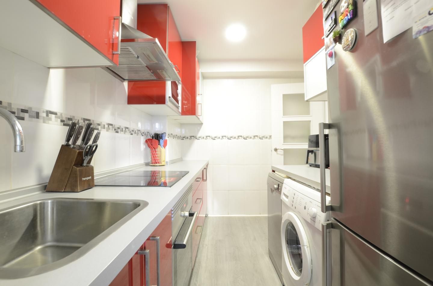 Kitchen of Flat for sale in  Madrid Capital  with Air Conditioner and Heating