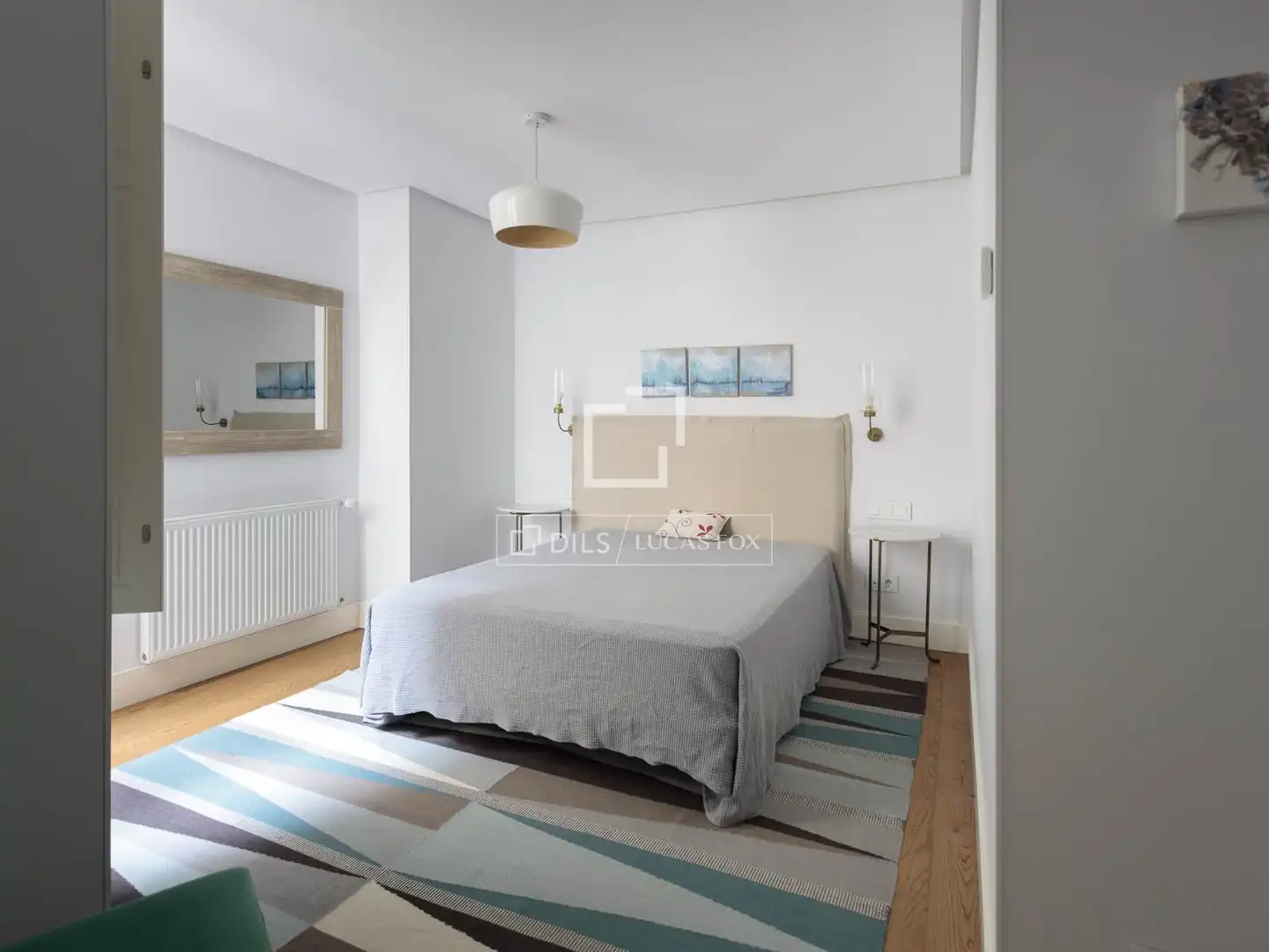 Schlafzimmer von Wohnung zur Miete in Madrid mit Klimaanlage, Heizung und Parkett