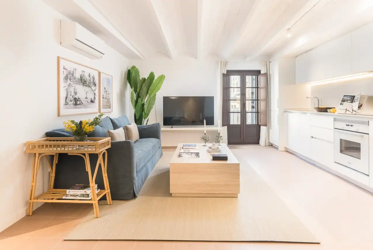 Living room of Apartments for rent in Valencia  with Air Conditioner, Heating and Private garden