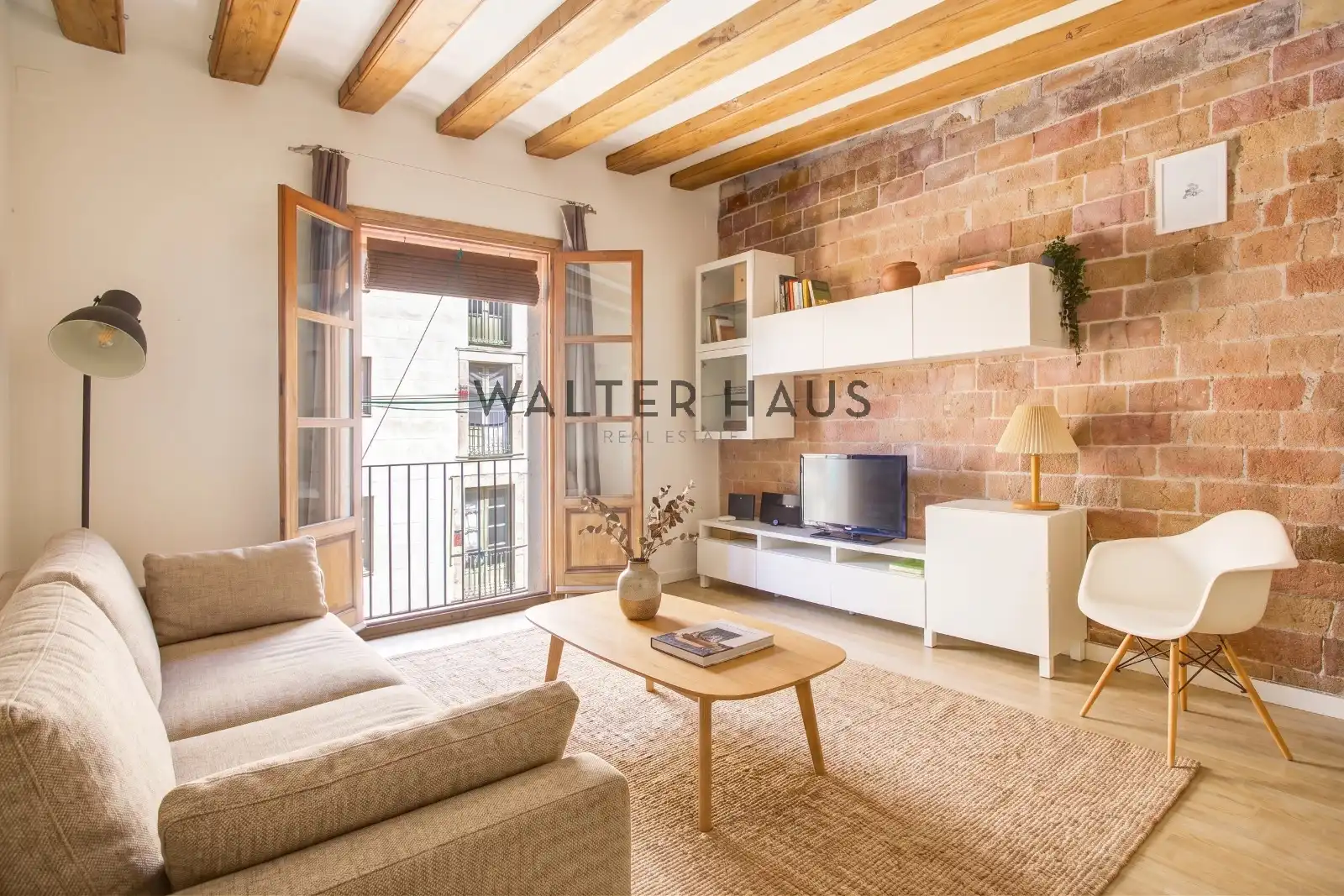 Sala de estar de Piso en venta en Barcelona con Aire acondicionado, Calefacción y Amueblado