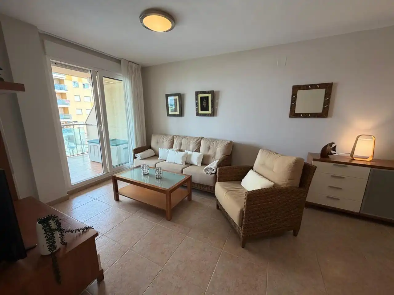 Sala de estar de Apartamento en venta en La Manga del Mar Menor con Aire acondicionado, Calefacción y Jardín privado