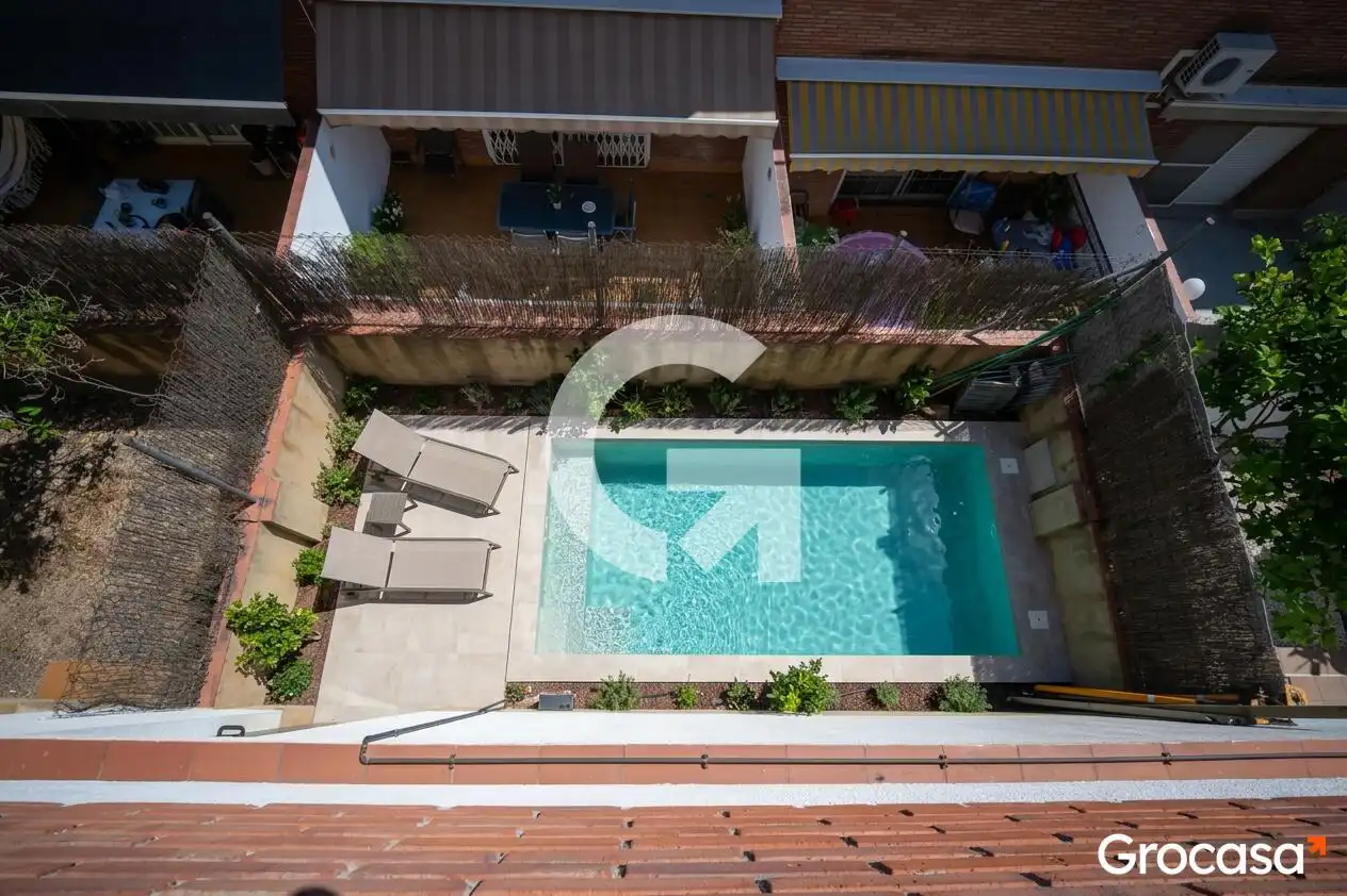 Swimming pool of Detached homes for sale in Mataró  with Air Conditioner, Heating and Private garden