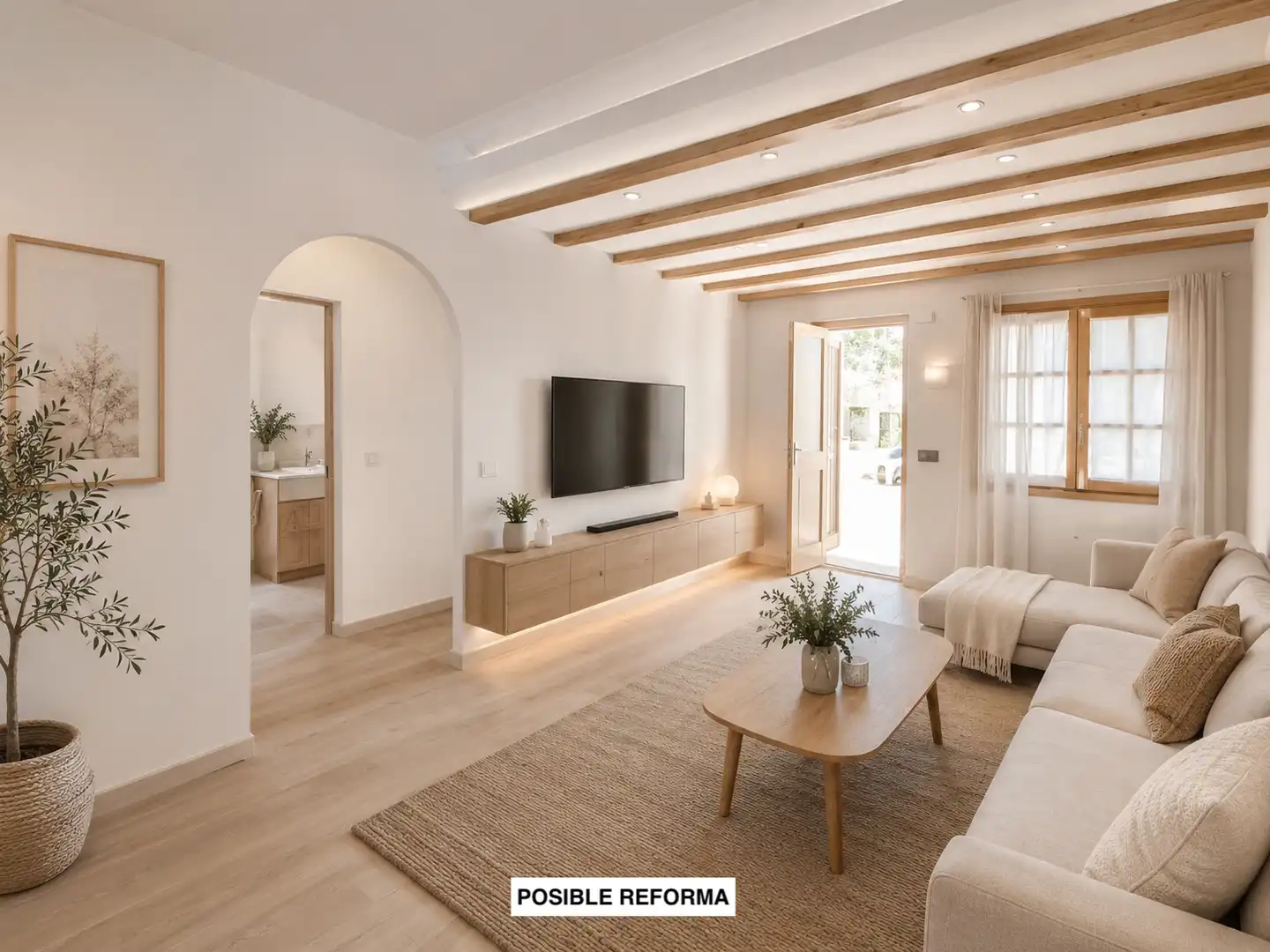 Sala de estar de Casa adosada en venta en Orihuela con Aire acondicionado, Terraza y Trastero