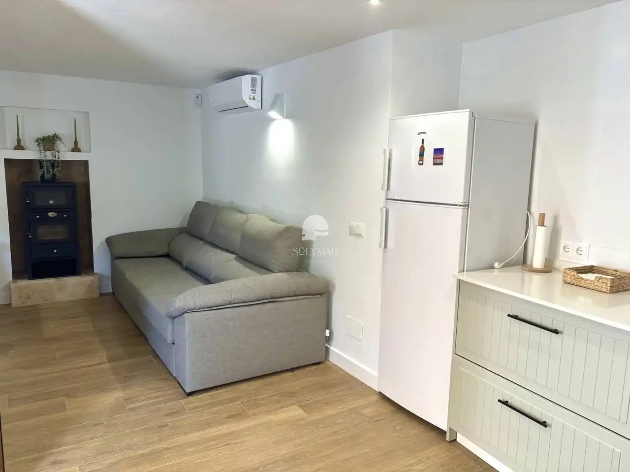 Wohnzimmer von Haus oder Chalet zur Miete in Canillas de Aceituno mit Klimaanlage, Privatgarten und Terrasse