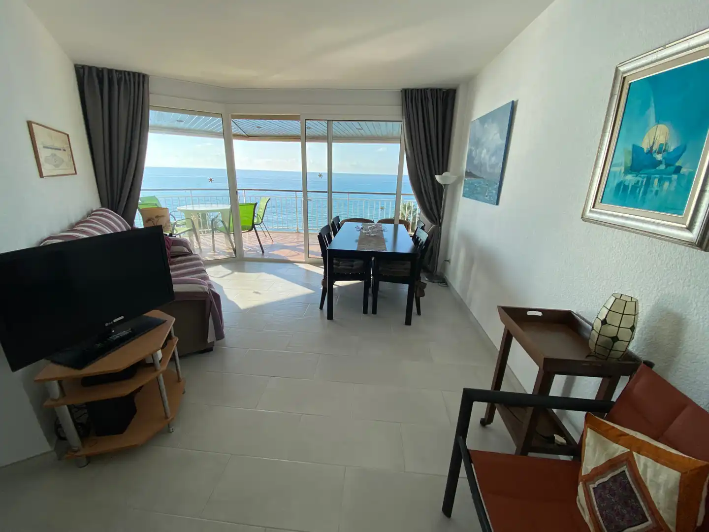 Sala de estar de Apartamento en venta en Calonge i Sant Antoni con Terraza, Amueblado y Horno