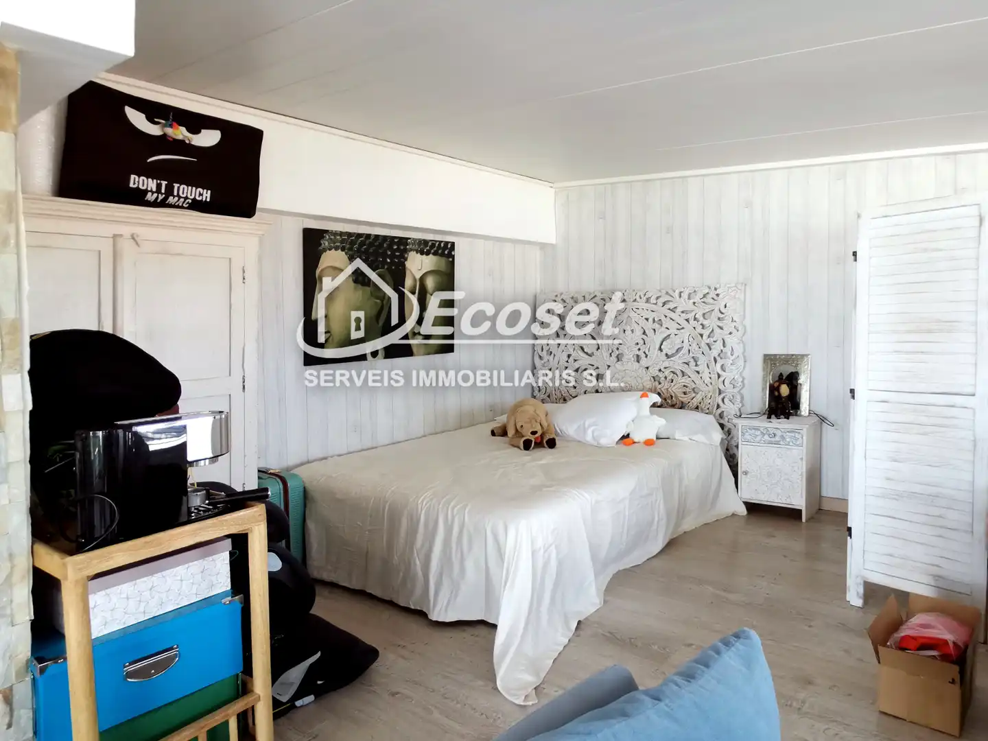 Schlafzimmer von Maisonette zum Verkauf in Cornellà de Llobregat mit Klimaanlage, Parkett und Terrasse