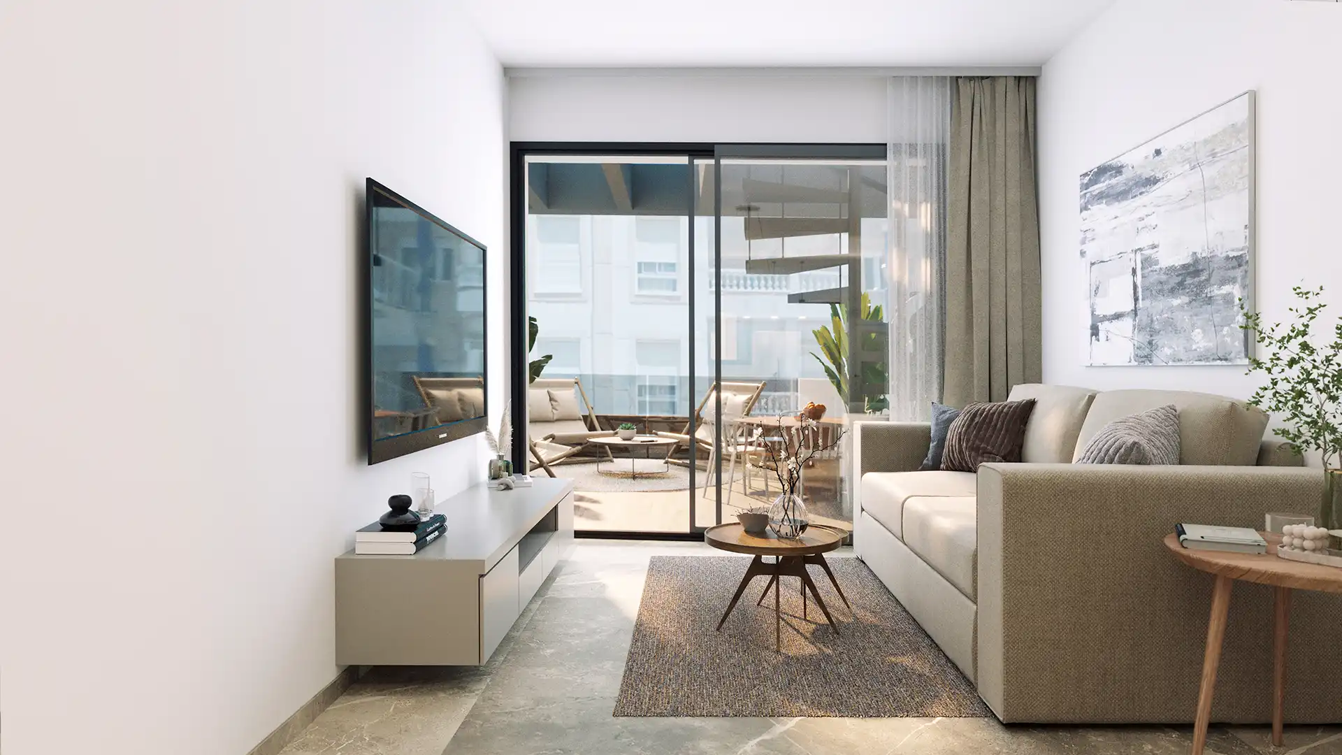 Living room of Flat for sale in Torrevieja  with Air Conditioner, Heating and Private garden