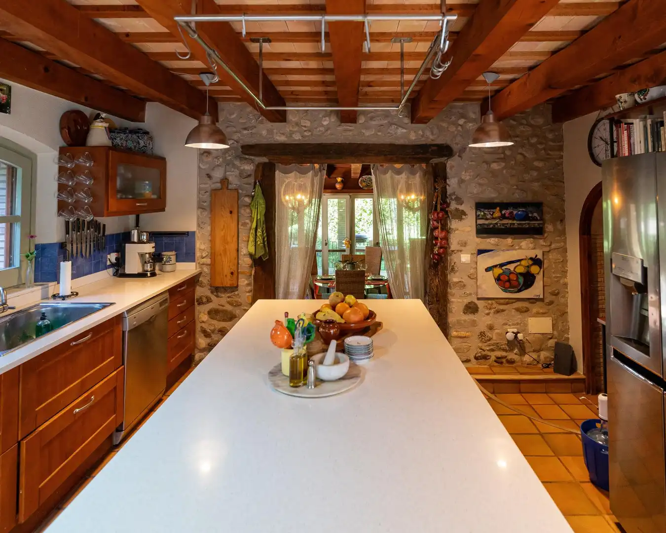 Cocina de Finca rústica en venta en Esponellà con Calefacción, Jardín privado y Terraza
