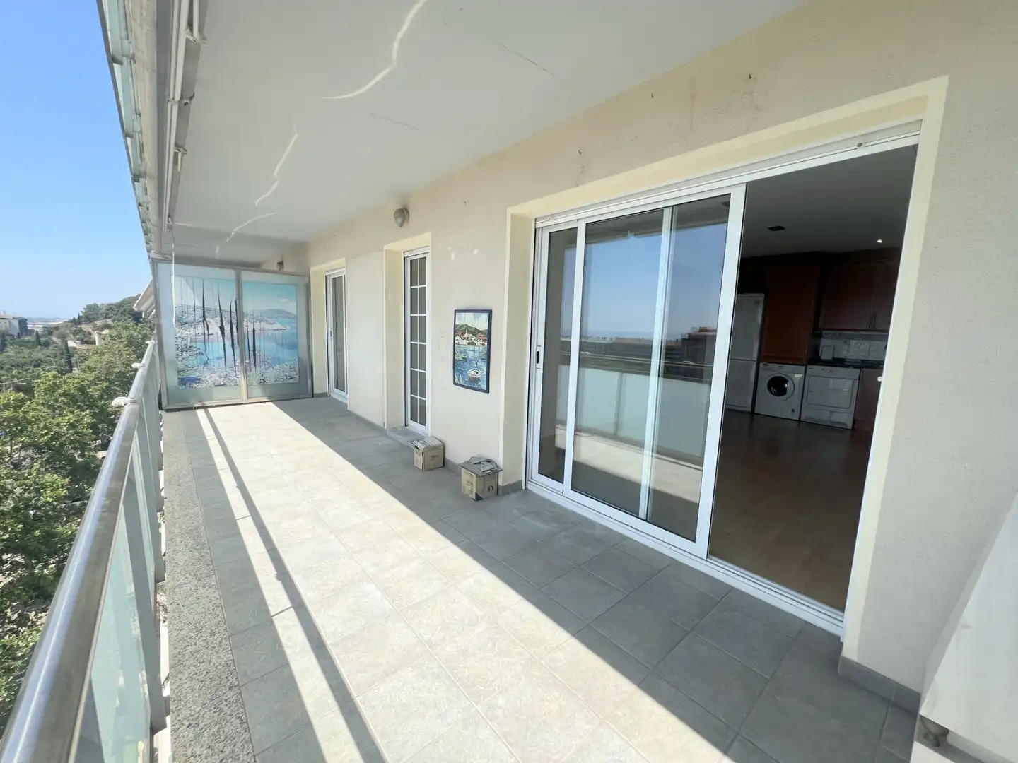 Terraza de Piso de alquiler en Mataró con Aire acondicionado, Calefacción y Parquet