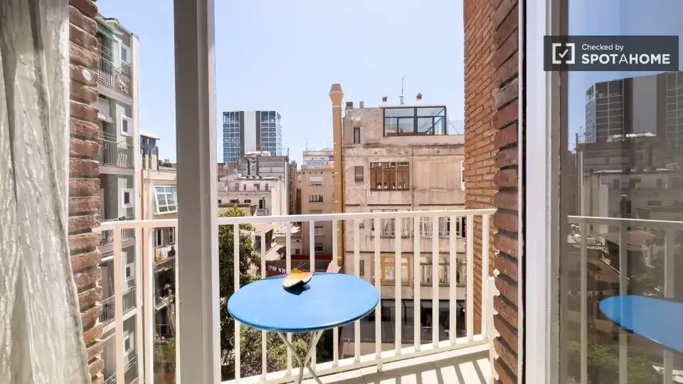 Terraza de Piso de alquiler en Barcelona con Aire acondicionado, Calefacción y Amueblado