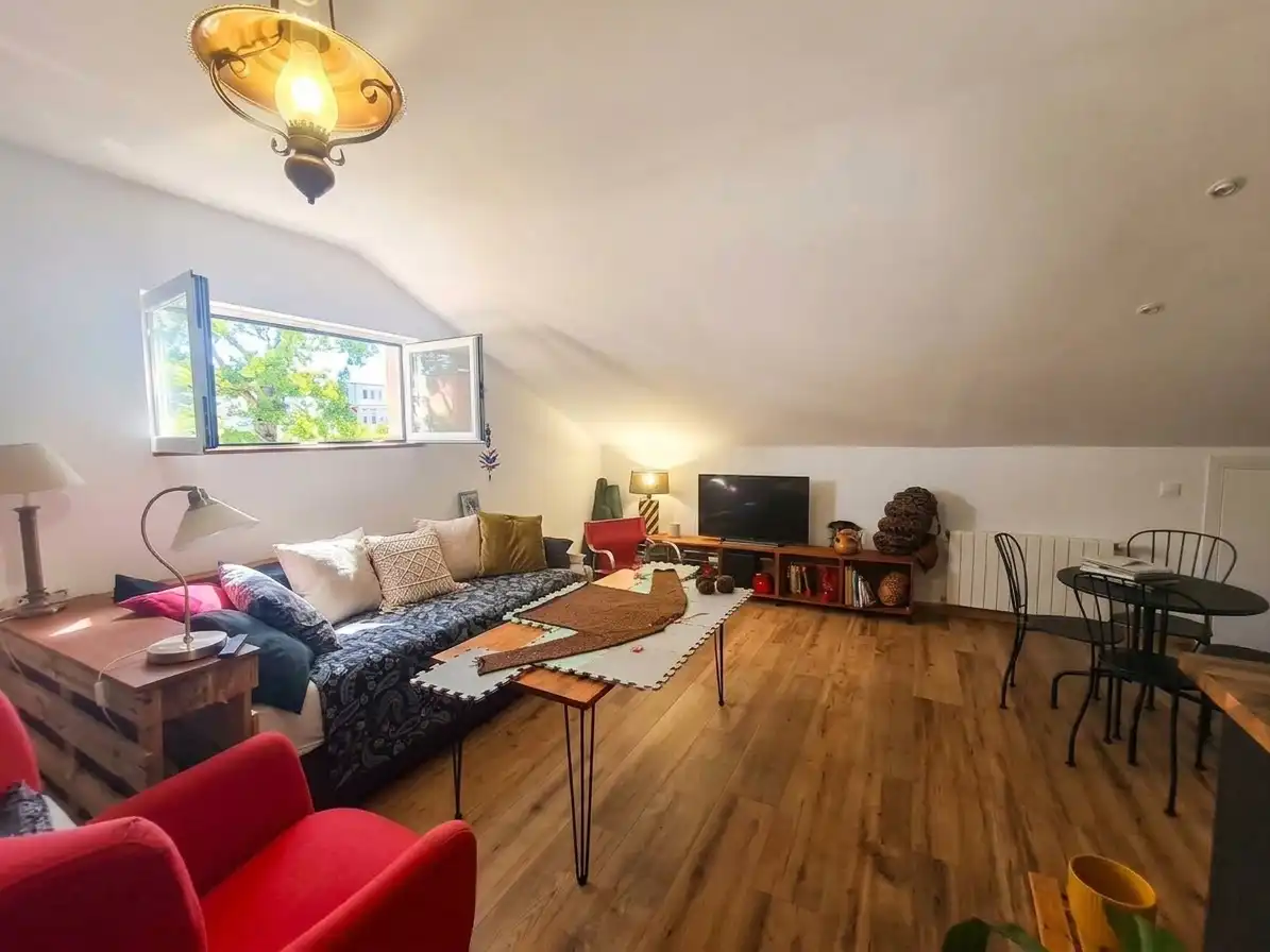 Sala d'estar de Casa adosada en venda en Cercedilla amb Aire condicionat, Calefacció i Jardí privat