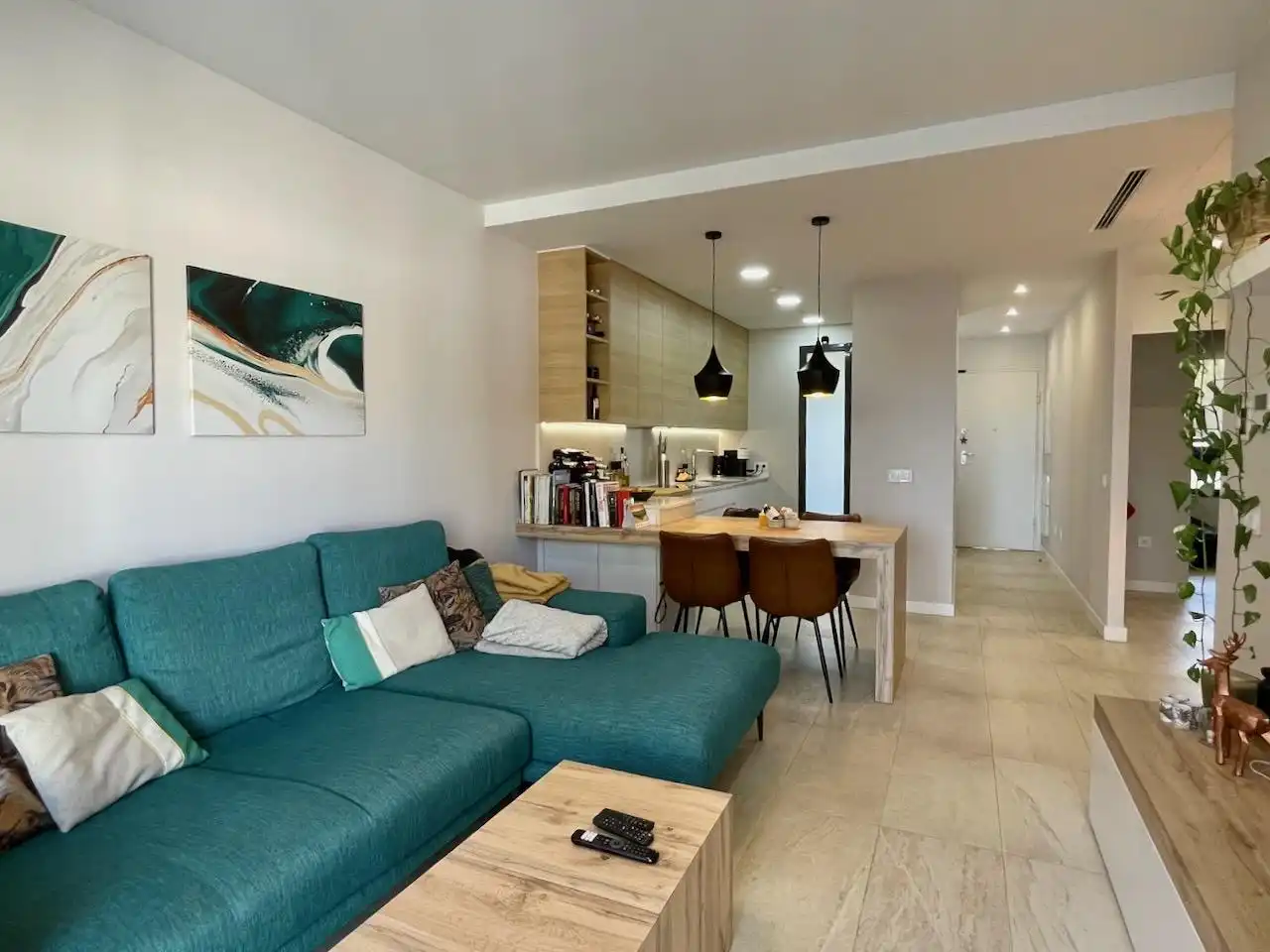 Wohnzimmer von Wohnung zum Verkauf in Finestrat mit Klimaanlage, Heizung und Terrasse