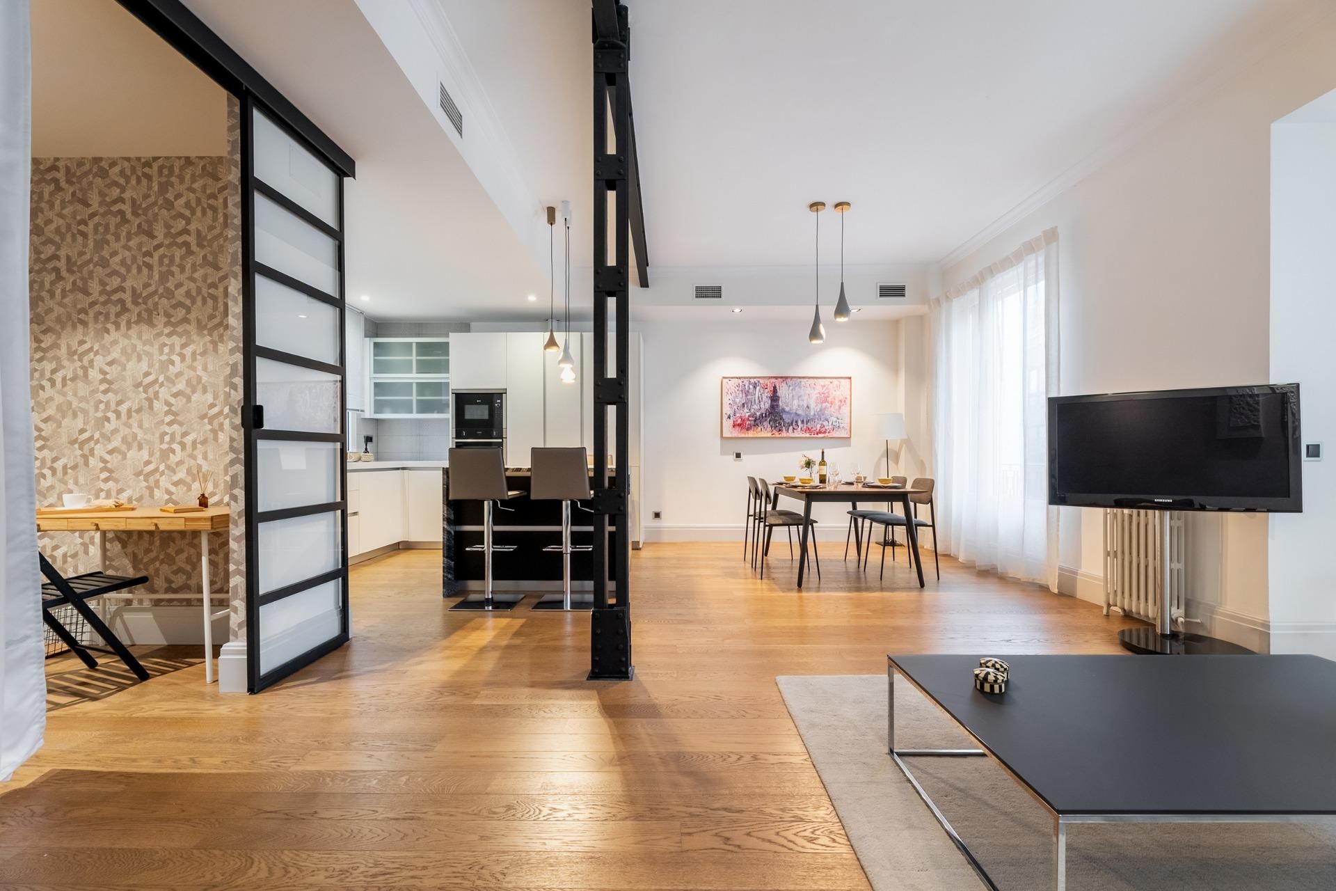 Living room of Flat to rent in  Madrid Capital  with Heating