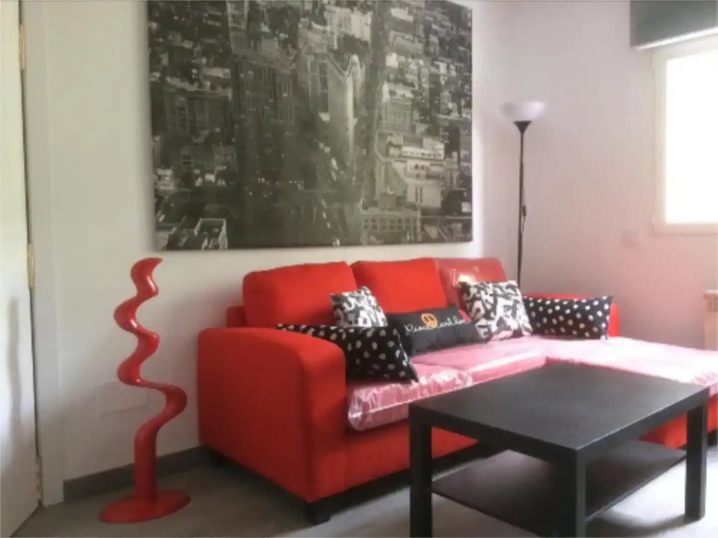 Wohnzimmer von Wohnung zur Miete in  Madrid Capital mit Klimaanlage