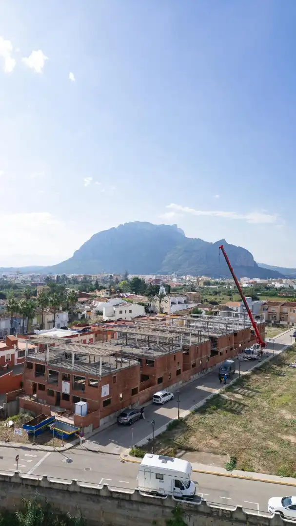 Vista exterior de Casa adosada en venta en Els Poblets con Aire acondicionado, Calefacción y Terraza