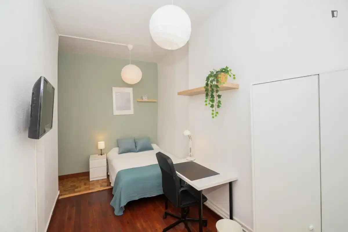 Bedroom of Apartments for share in  Pamplona / Iruña  with Heating, Furnished and Washing machine