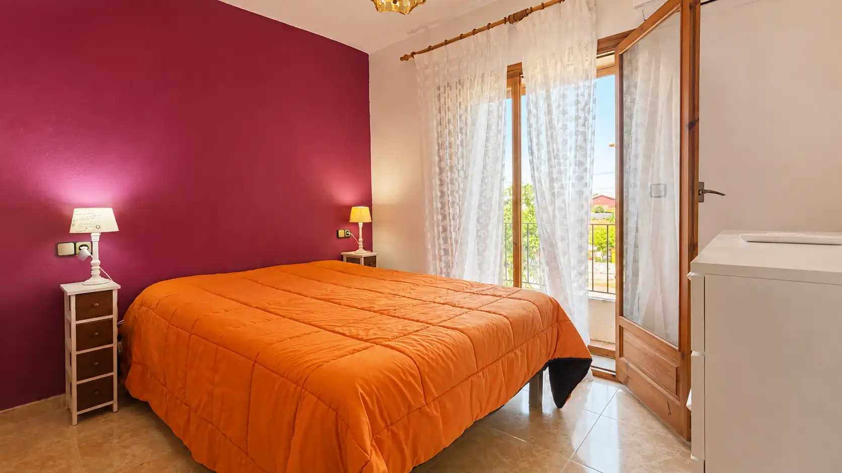Schlafzimmer von Einfamilien-Reihenhaus zur Miete in San Javier mit Klimaanlage, Privatgarten und Terrasse